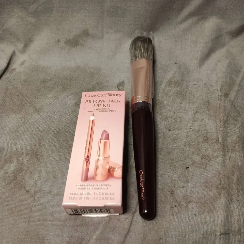 CHARLOTTE TILBURY PILLOW TALK LIP KIT AND BRONZER AND BLUSHER BRUSH