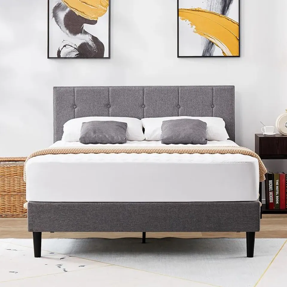 BLAKE ALEXANDER UPHOLSTERED PLATFORM BED SIZE
