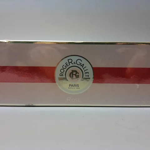 BOXED AND SEALED ROGER & GALLET PARIS ROSE 3x100g ROSE PERFUMED SOAPS