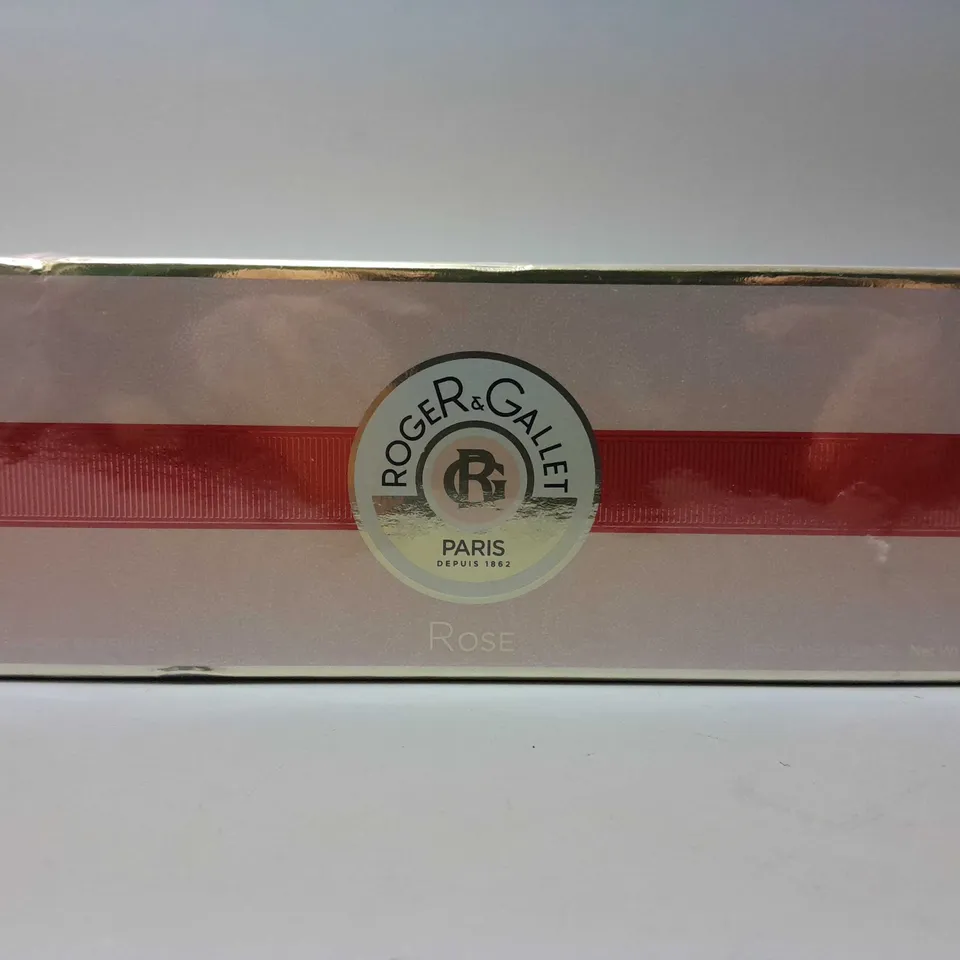BOXED AND SEALED ROGER & GALLET PARIS ROSE 3x100g ROSE PERFUMED SOAPS
