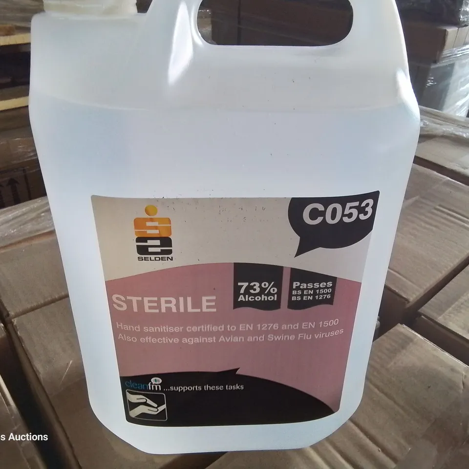 PALLET OF 60 CASES EACH CONTAINING 2 × 5L STERILE HAND SANITISER CO53