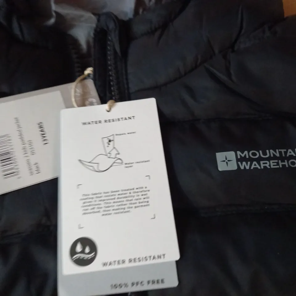 MOUNTAIN WAREHOUSE PADDED BLACK KIDS COAT - 13 YEARS