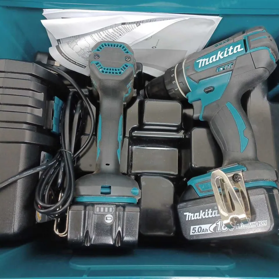 MAKITA 18V LXT COMBI DRILL & IMPACT DRIVER SET RRP £379.99