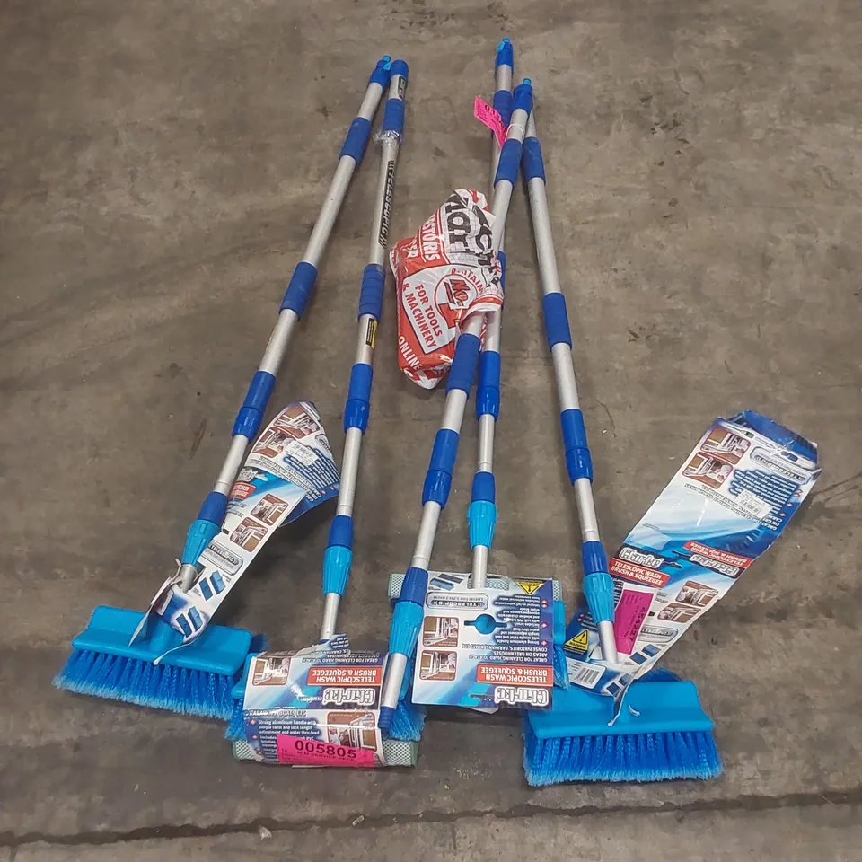 5 X CLARKE CHT631 TELESCOPIC WASH BRUSHS AND SQUEEGEES