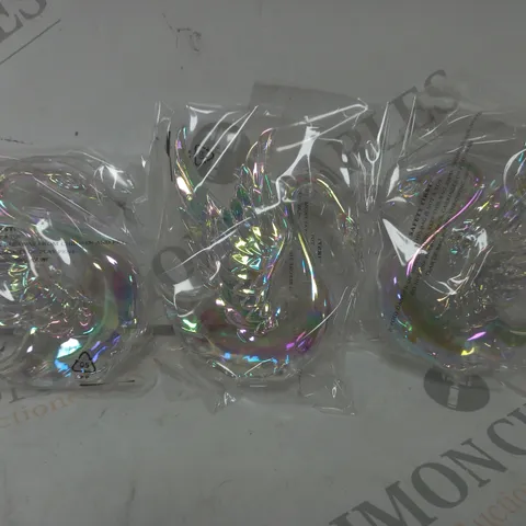 JM BY JULIEN MACDONALD SET OF IRIDESCENT SWAN DECORATIONS