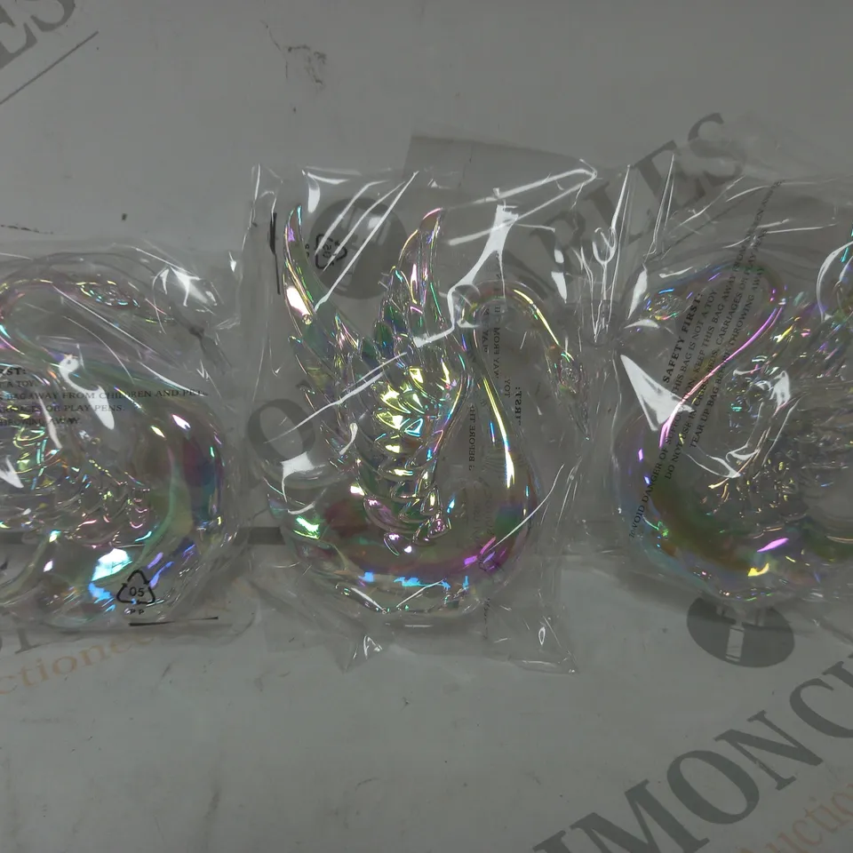 JM BY JULIEN MACDONALD SET OF IRIDESCENT SWAN DECORATIONS