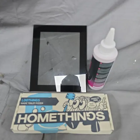 BOX OF ASSORTED ITEMS TO INCLUDE - PICTURE  FRAMES - SMART CELL - HOME-TINGS 