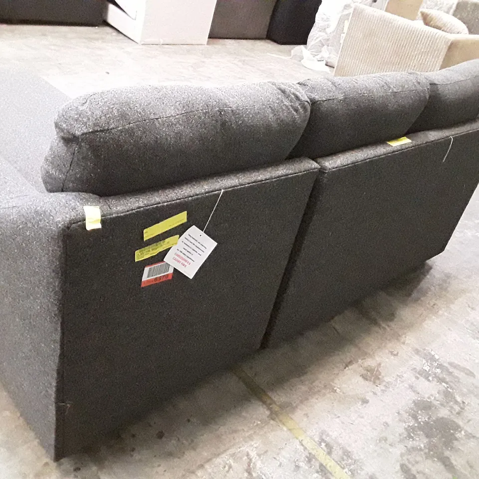 QUALITY DESIGNER AILISH CORNER SOFA RHF CHAISE - DARK GREY FABRIC  