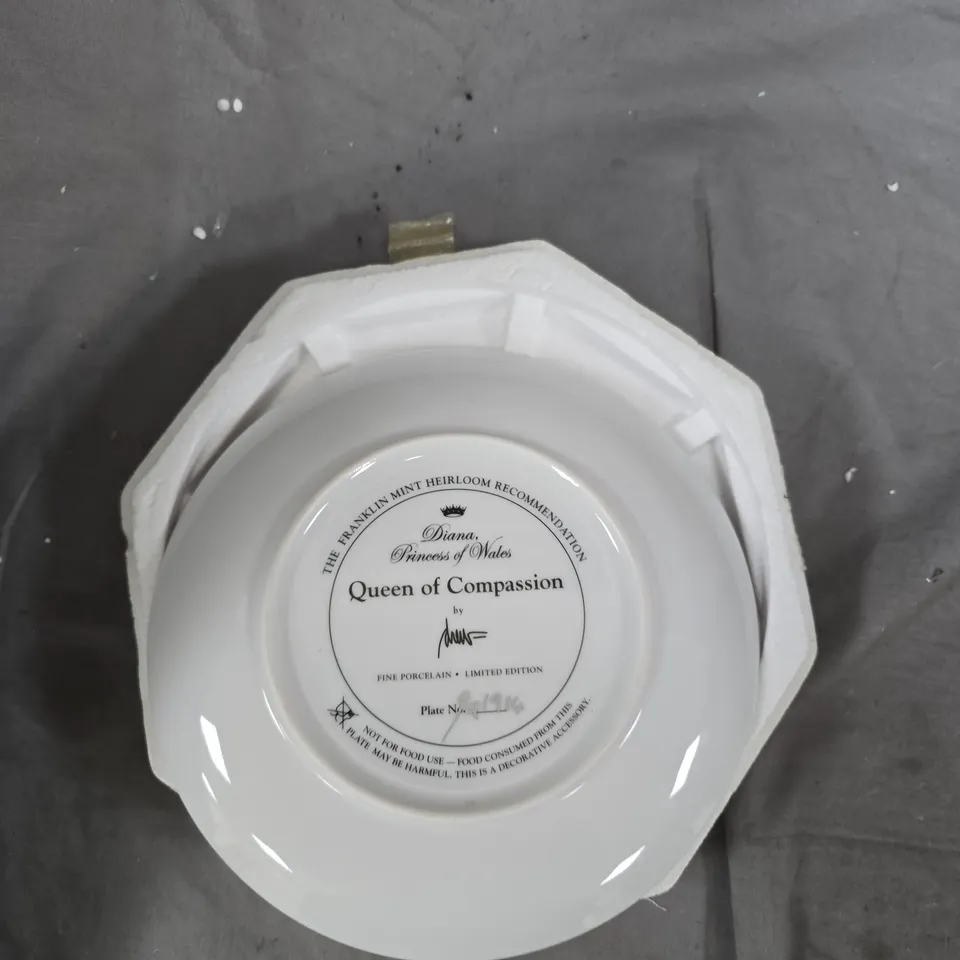QUEEN OF COMPASSION PORCELAIN PLATE BY THE FRANKLIN MINT – LIMITED EDITION