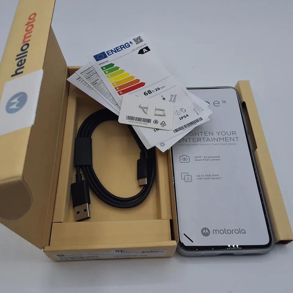 BOXED MOTOROLA E15 2+64GB IN DENIM BLUE - MC43E