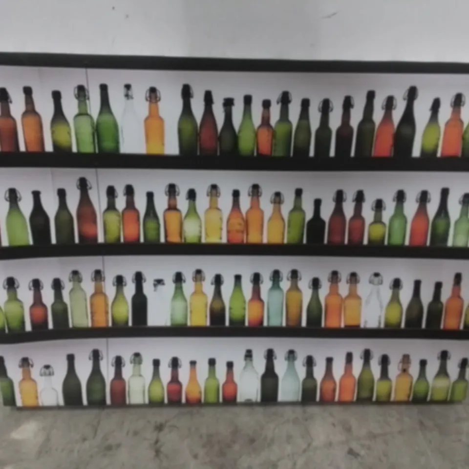 COLOURFUL BOTTLES KITCHEN - WRAPPED CANVAS
