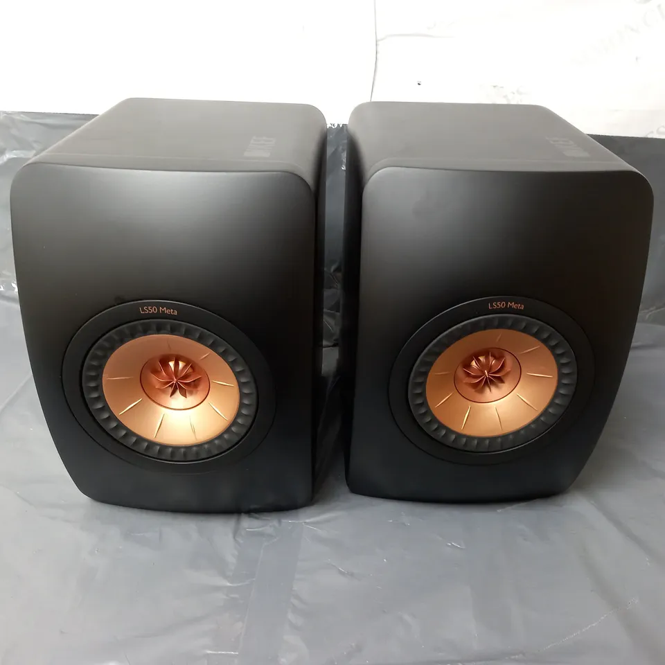 BOXED KEF LS50 META CARBON BLACK BOOKSHELF SPEAKERS 