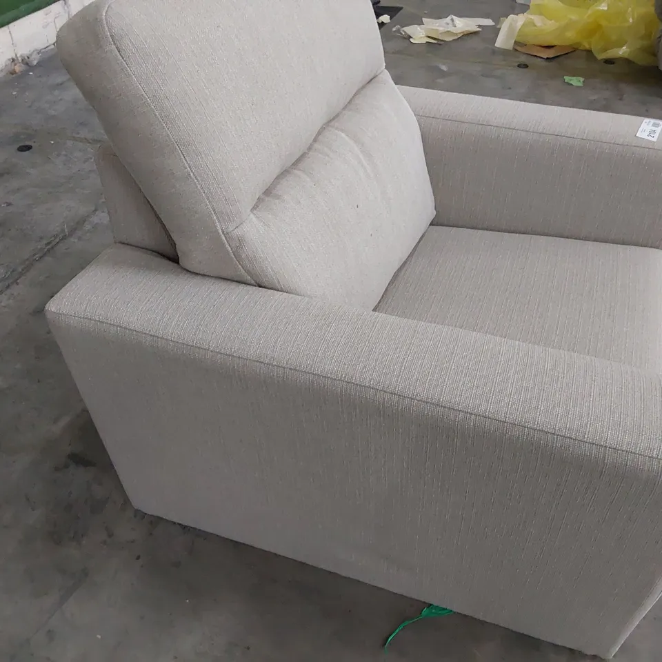 DESIGNER EASY CHAIR NATURAL FABRIC 