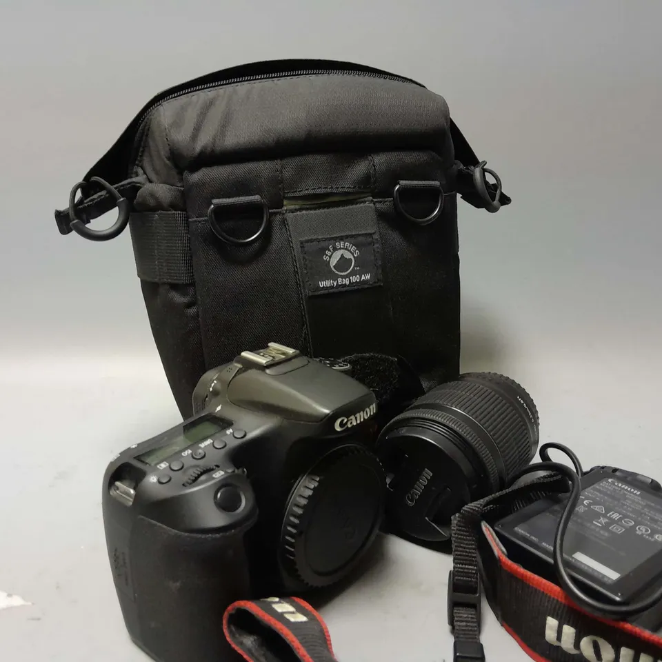 CANON EOS 70D CAMERA WITH CANON ZOOM LENS EF-S 18-55mm 1:3.5-5.6 IS STM
