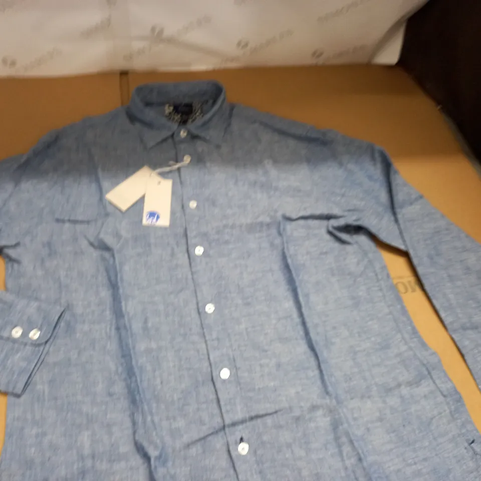 BODEN CUTAWAY COLLAR LINEN SHIRT - L