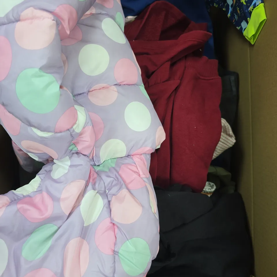 APPROXIMATELY 20 ASSORTED CLOTHING PRODUCTS IN VARIOUS STYLES & SIZES