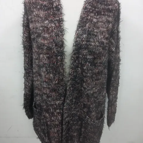 TU OPEN FRONT KNIT BROWN CARDIGAN - 16