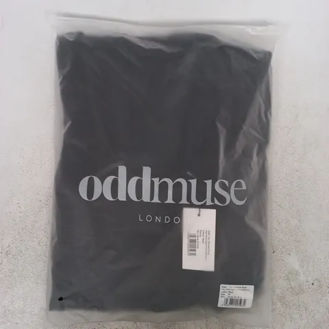BAGGED ODD MUSE THE ULTIMATE MUSE HIGH WAIST SQUARE NECK MIDI DRESS IN BLACK SIZE MEDIUM