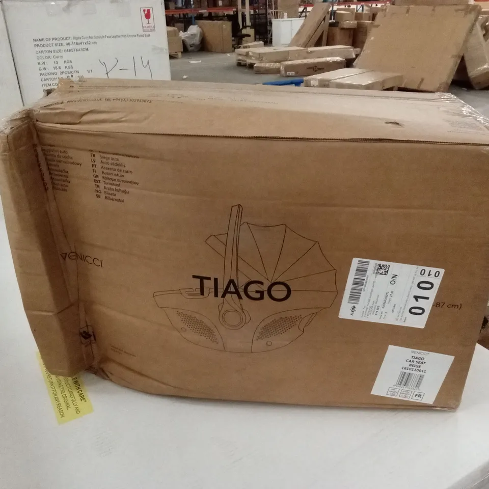 BOXED VENICCI TIAGO INFANT CAR SEAT - BEIGE (1 BOX)