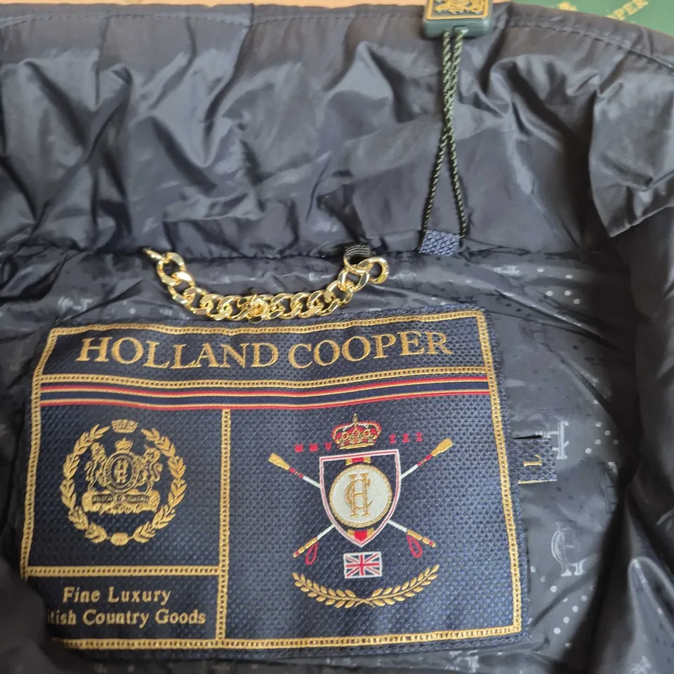 HOLLAND COOPER NAVY QUILTED PUFFER JACKET –  UK L