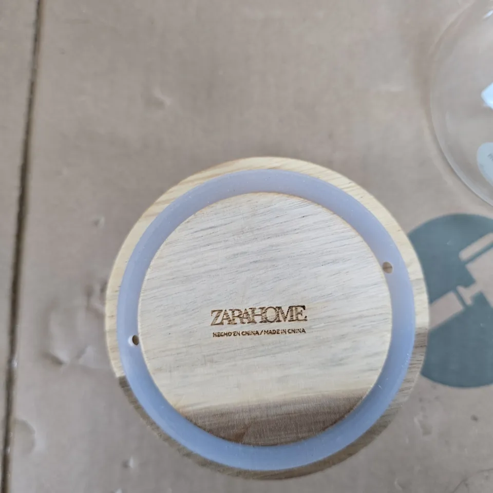 ZARA HOME GLASS STORAGE JAR WITH WOODEN LID AND SCOOP