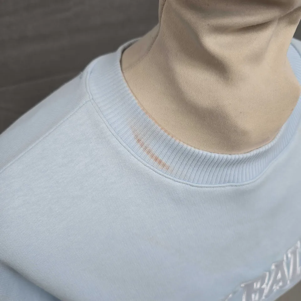 NEW BALANCE OVERSIZED CREW NECK SWEATSHIRT IN BLUE SIZE XS