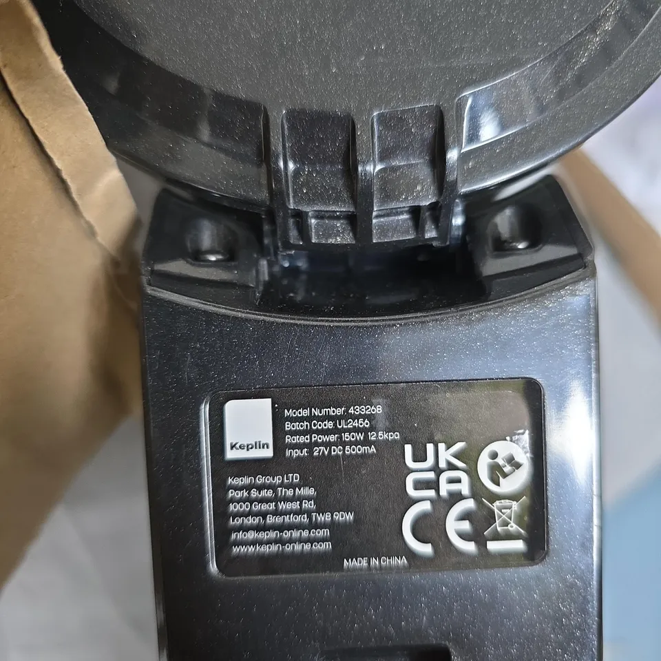 KEPLIN HANDHELD VACUUM CLEANER – MODEL 433268 (150W) – BOXED, UKCA/CE