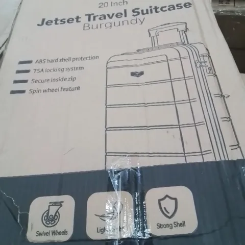 BOXED LUGG 20" JETSET SUITCASE -BURGUNDY-