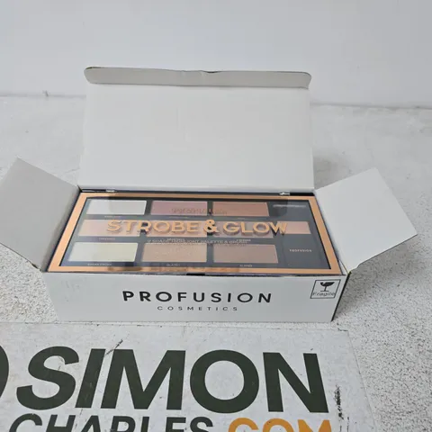 BOX OF 3 X PROFUSION COSMETICS STROBE & GLOW EYESHADOW PALETTE – 9 SHADES