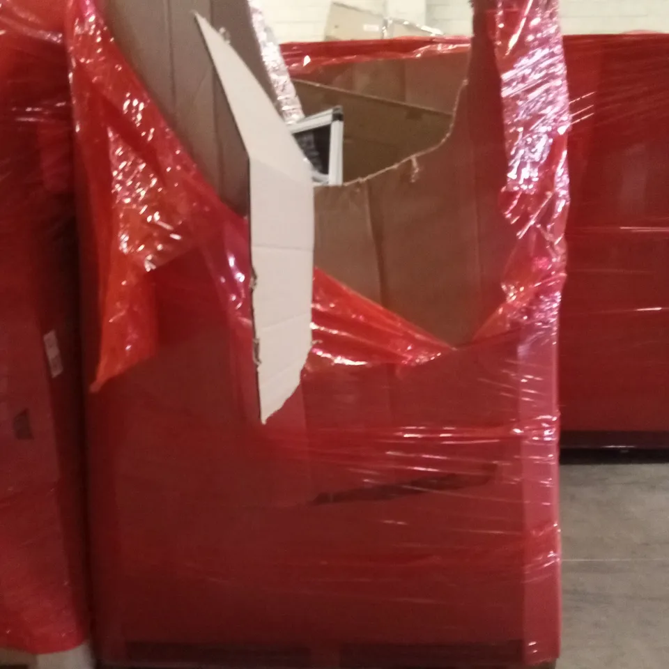 PALLET OF ASSORTED HOUSEHOLD GOODS AND PRODUCTS TO INCLUDE;AREA RUG, ELECTRIC SPRAYER,FLOOR CUTTER