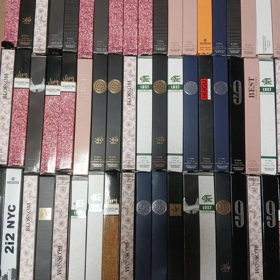 APPROXIMATELY 60 ASSORTED FRAFRANCE KINGDOM 35ML FRAGRANCES