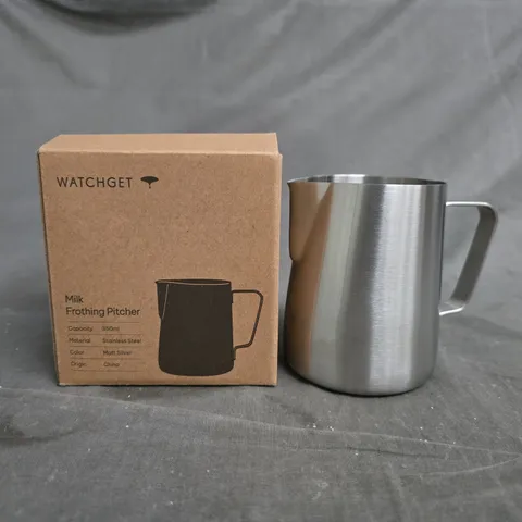 WATCHGET MILK FROTHING PITCHER – 350ML, STAINLESS STEEL 