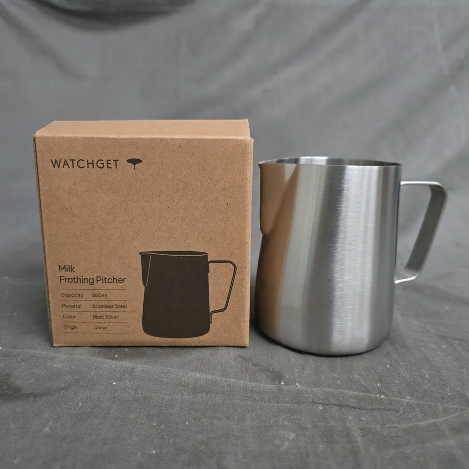WATCHGET MILK FROTHING PITCHER – 350ML, STAINLESS STEEL 