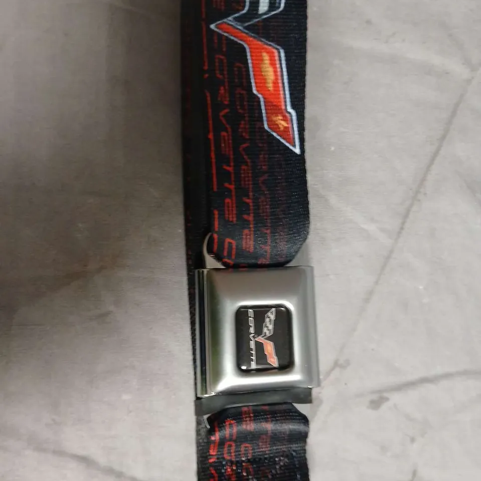 CORVETTE BUCKLE-DOWN AUTHENTIC SEAT BELT BELT – MADE IN USA
