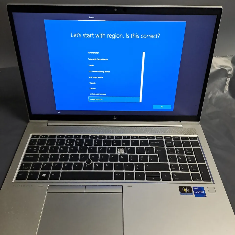 UNBOXED HP ELITEBOOK 850 G8 INTEL CORE I7 LAPTOP IN SILVER