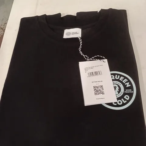 BOX OF BRASS MONKEY T-SHIRTS - BLACK SIZE MEDIUM APPROXIMATELY 22