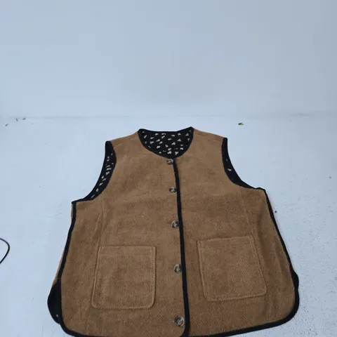 WHITE STUFF EMMA REVERSIBLE GILET – UK 14, BLACK MULTI