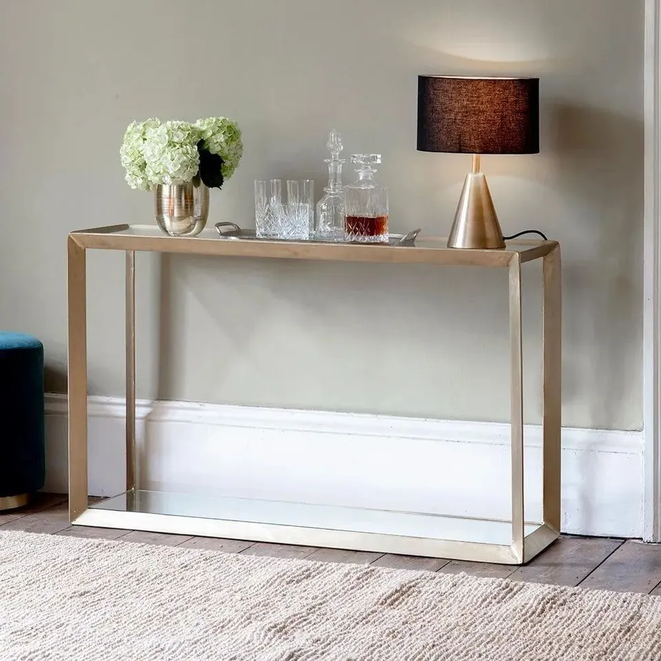 BOXED ATKIN AND THYME BELVEDERE CONSOLE TABLE