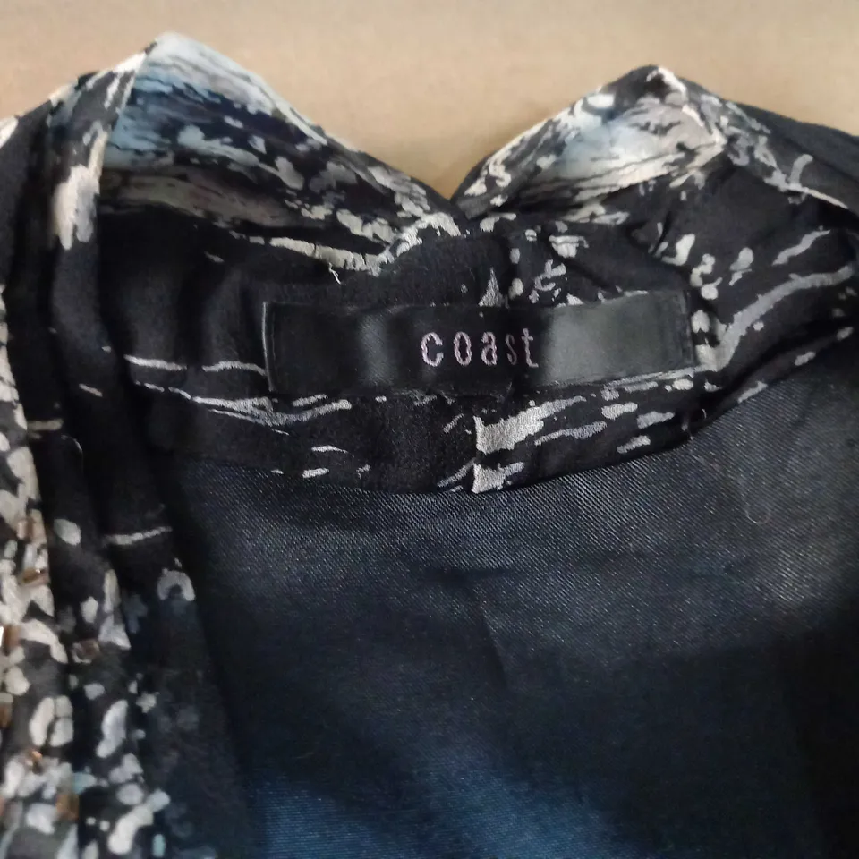 COAST BLACK/WHITE PLUNGE TEA DRESS 