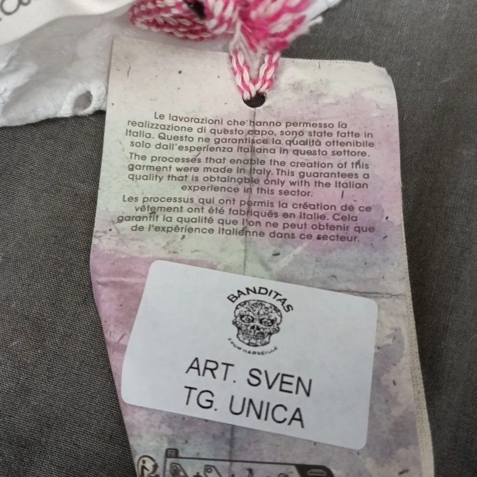 BANDITAS WHITE EYELET TUNIC  DRESS, WOMEN'S, SHORT SLEEVES, ONE SIZE