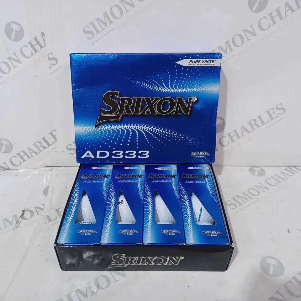 BOXED SRIXON AD333 PURE WHITE GOLF BALL SET