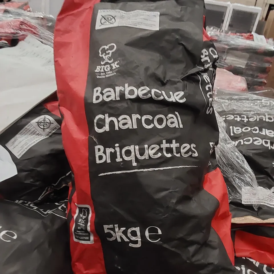 PALLET TO CONTAIN APPROX 117 X 5kg BAGS OF BIGK BARBECUE CHARCOAL BRIQUETTES 