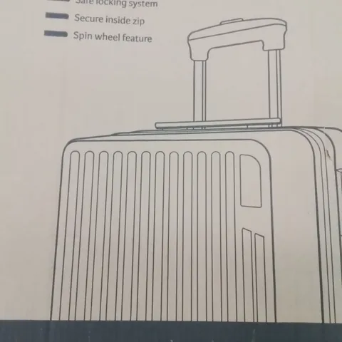 BOXED LIGHTWEIGHT TRAVEL LUGGAGE SUITCASE (COLOURS VARY)