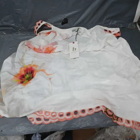TED BAKER SIZE 12 FLORAL PLACEMENT SLIP ON DRESS