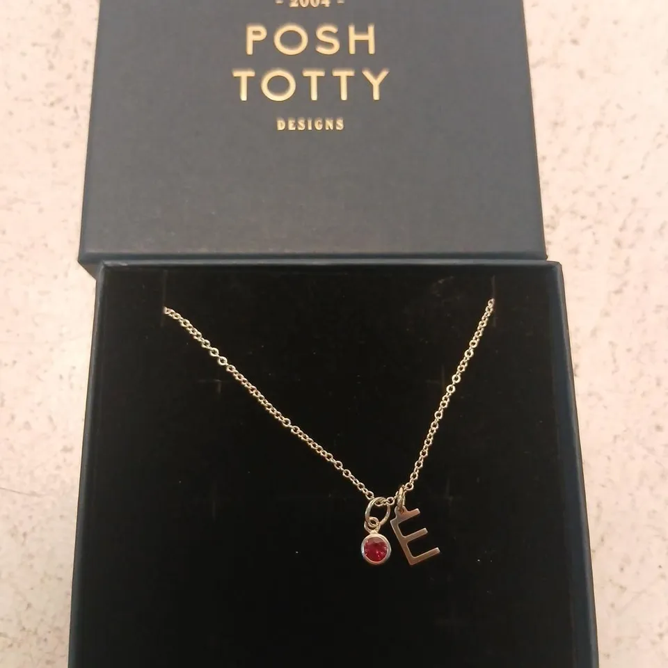 POSH TOTTY DESIGNS PERSONALISED BIRTHSTONE & INITIAL CHARM BRACELET