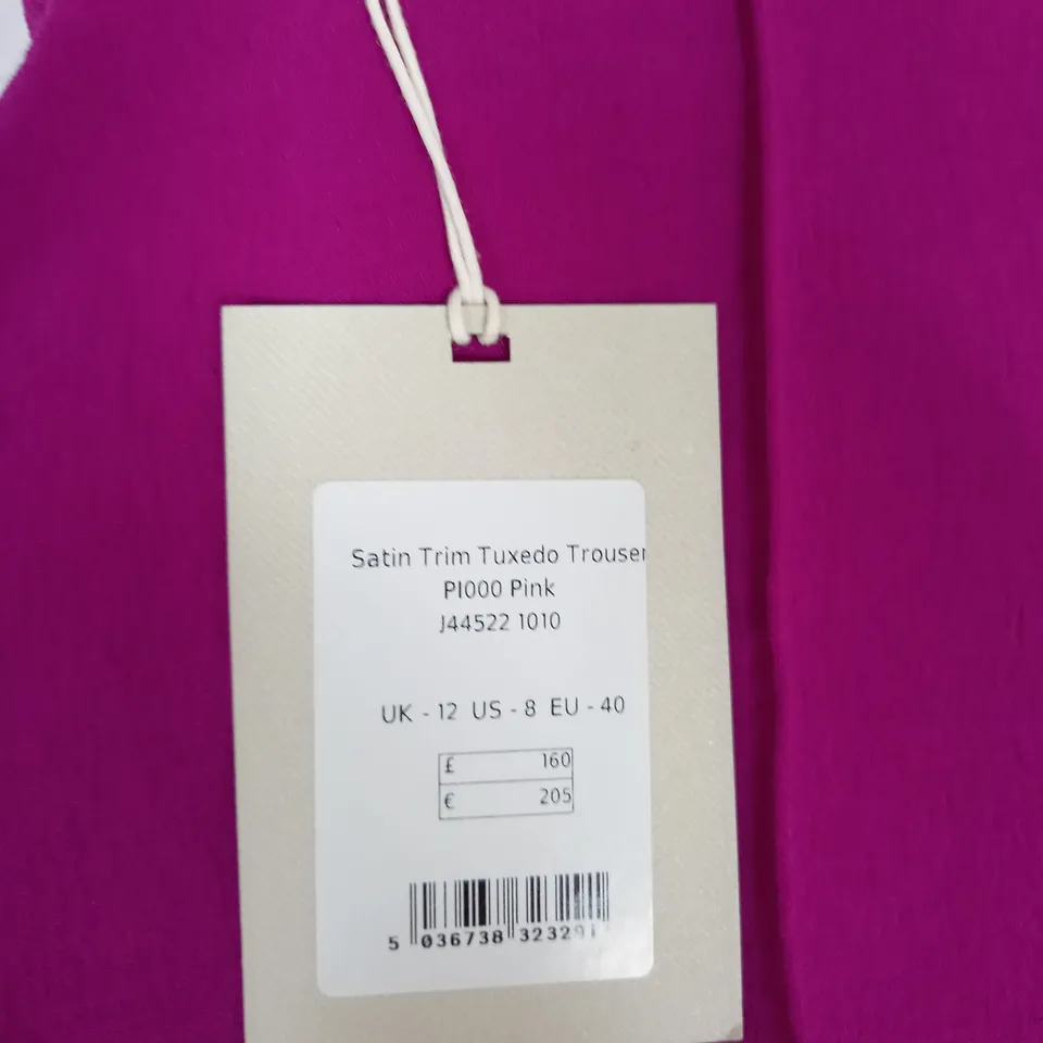 JIGSAW SATIN TRIM TUXEDO TROUSERS SIZE 12