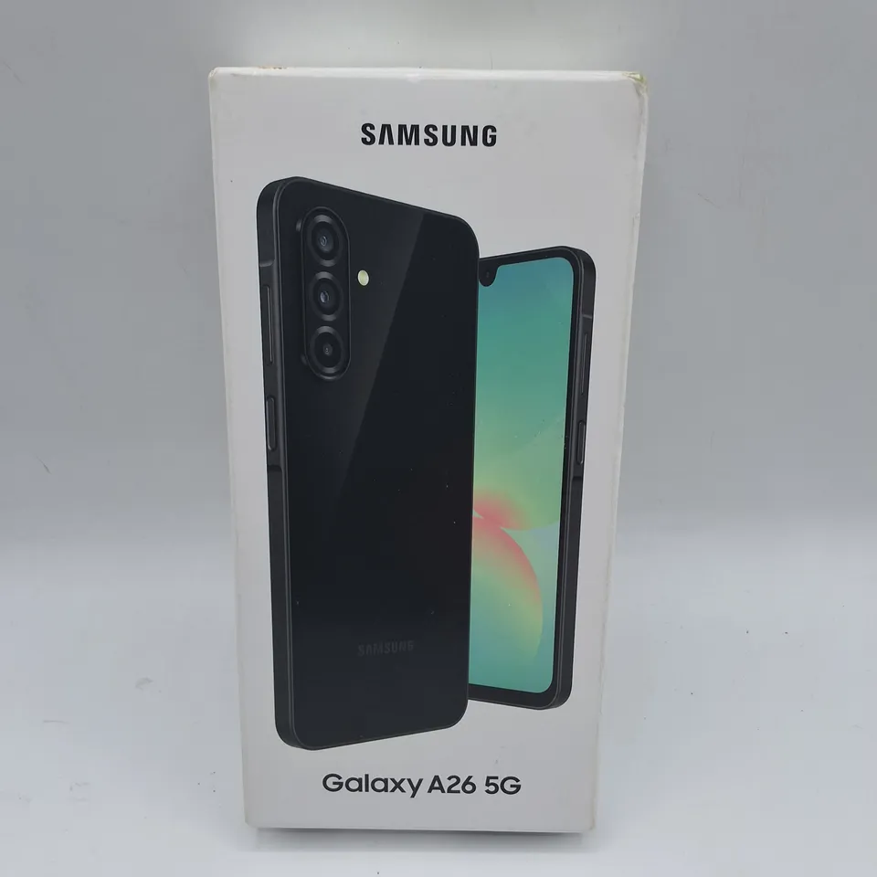 BOXED SAMSUNG GALAXY A26 5G 8/256GB IN BLACK - SM-A266B