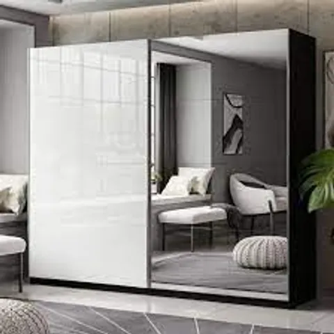 BOXED LALEH 2 DOOR MANUFACTURED WOOD WARDROBE (7 BOXES)