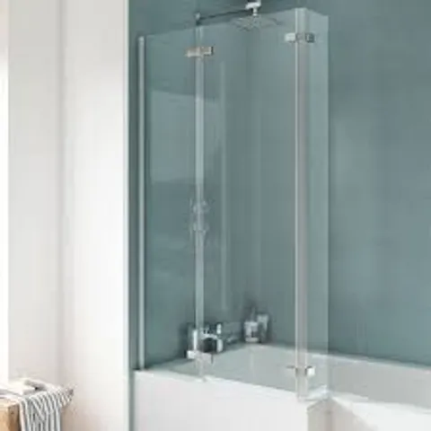 BOXED ELLA SCREENS L SHAPE TEMPERED GLASS SHOWER BATH SCREEN