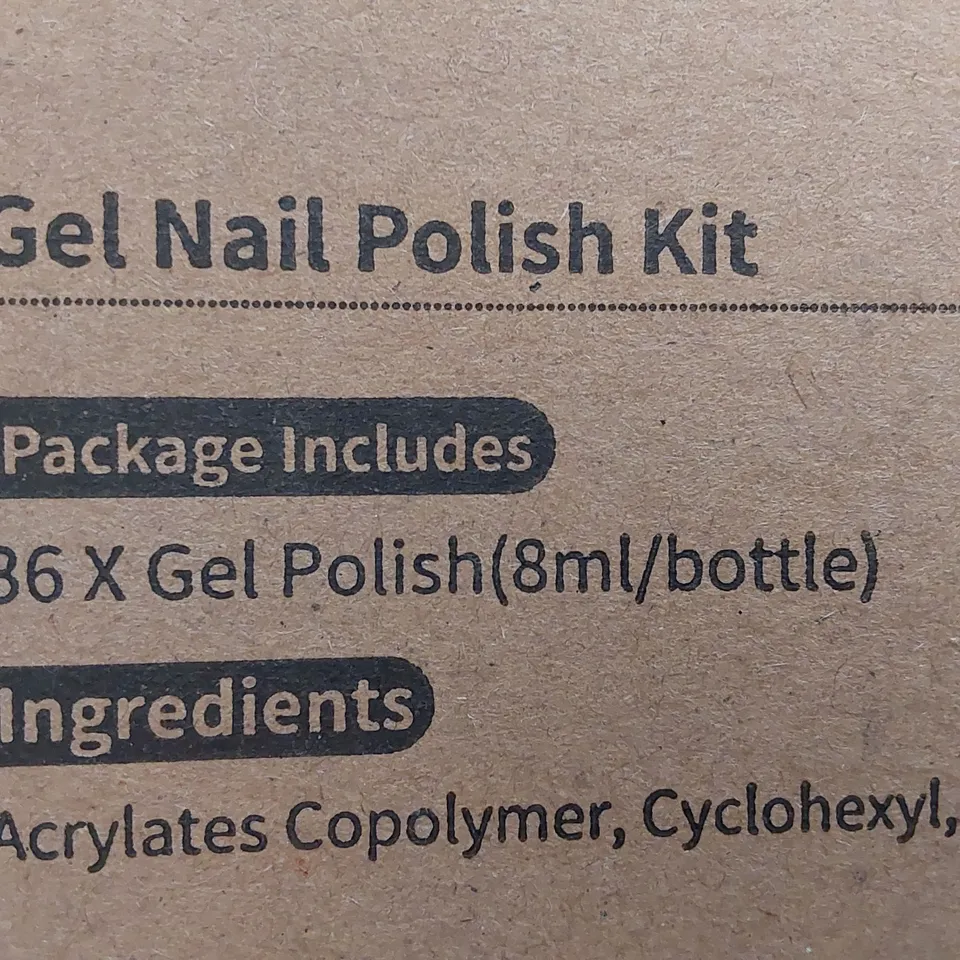 BOX OF APPROXIMATELY 6X AILLSA GEL NAIL POLISH KITS - APPROXIMATELY 6X 8ML NAIL POLISH PER KIT (1 BOX)